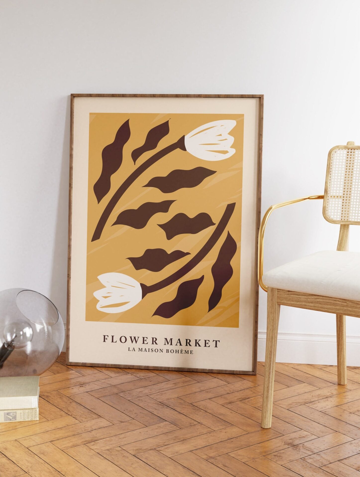 French Flower Market Poster, Floral Illustration Art Print