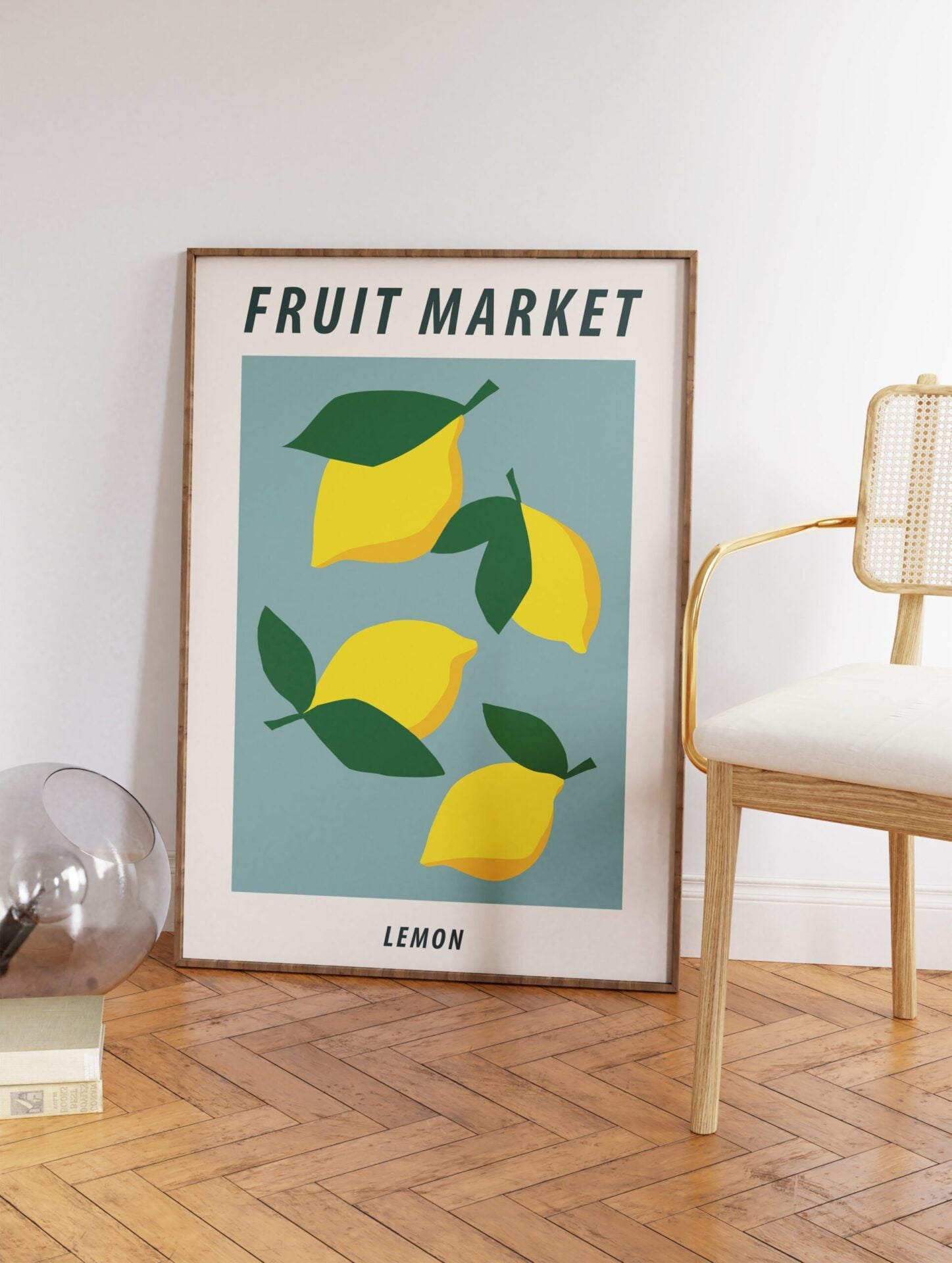 Lemon Fruit Poster, Lemon Print