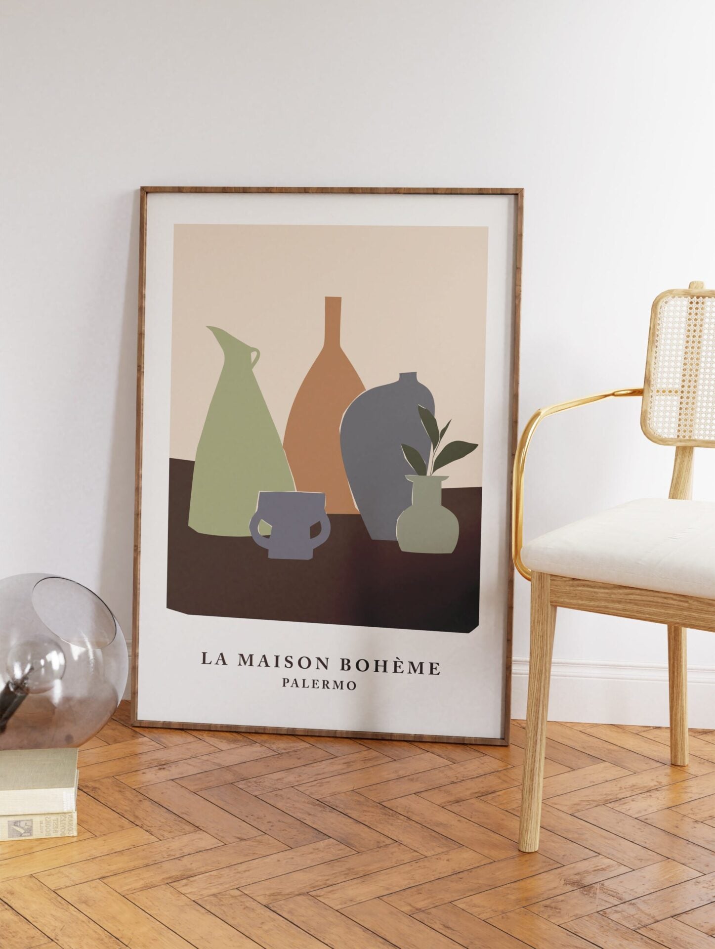 Boho Palermo Poster, Vintage Vase Print