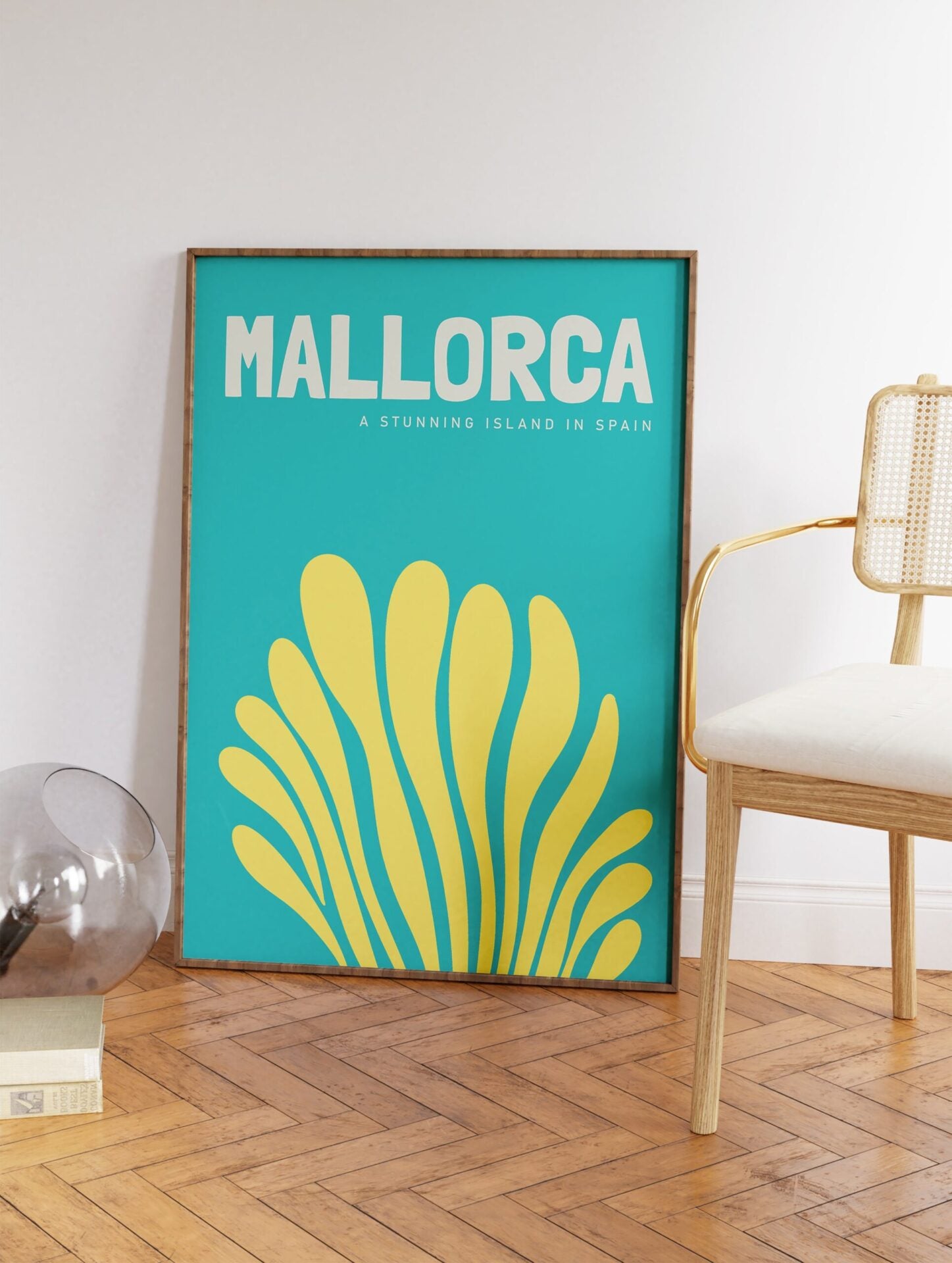 Mallorca Spain Abstract Travel Poster, Mallorca Travel Print