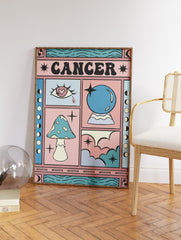 Cancer Zodiac Poster, Cancer Zodiac Star Sign Print