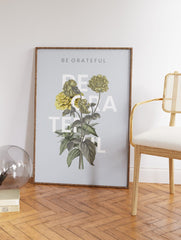 Flower Poster, Floral Typography Print