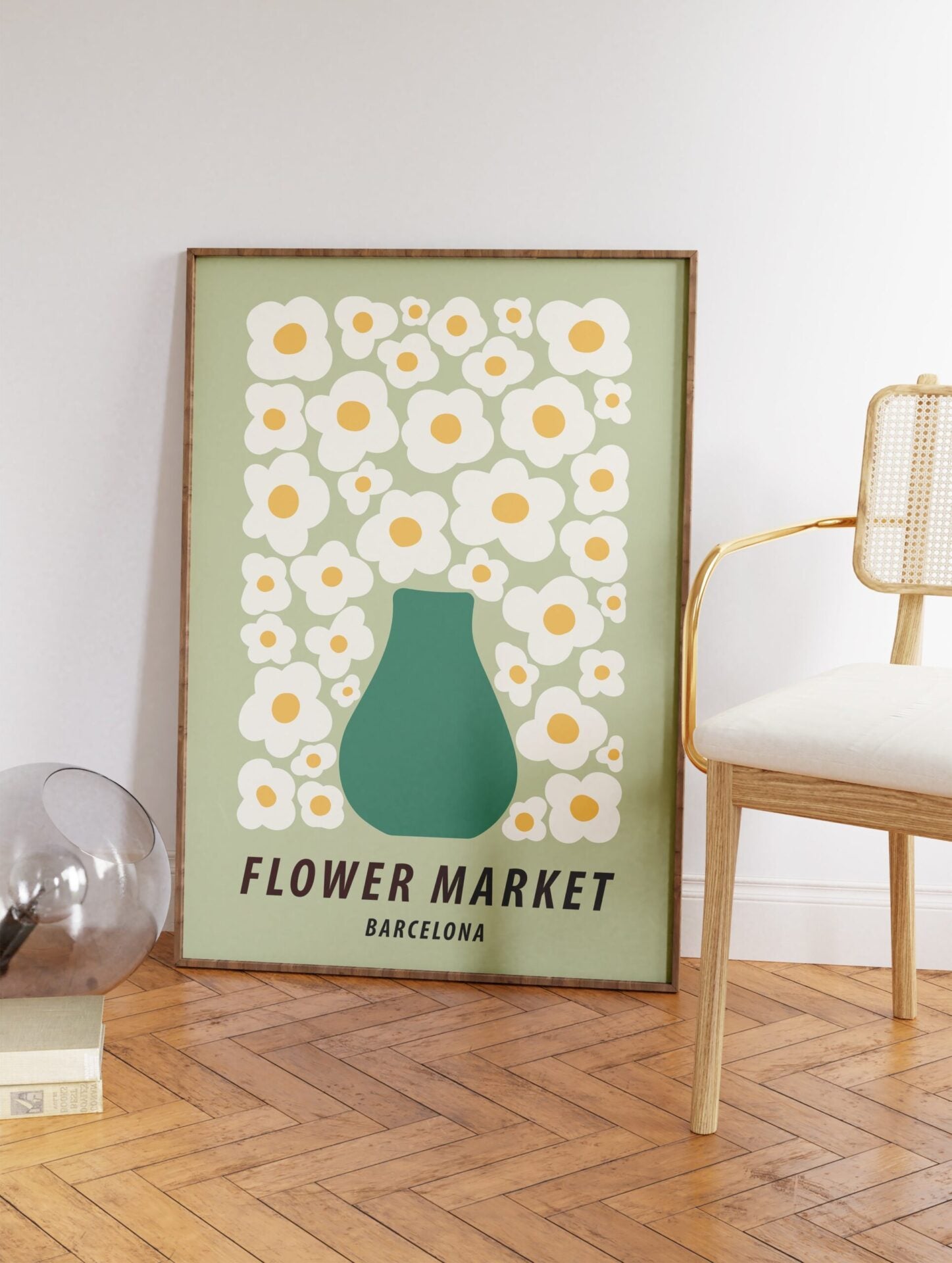 Flower Market Poster Barcelona, Barcelona Floral Print