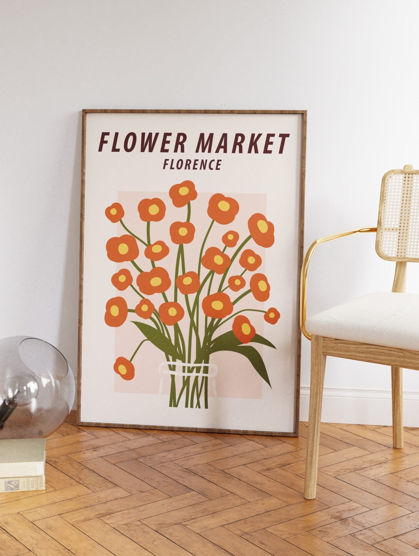 Flower Market Florence Poster, Italian Floral Print