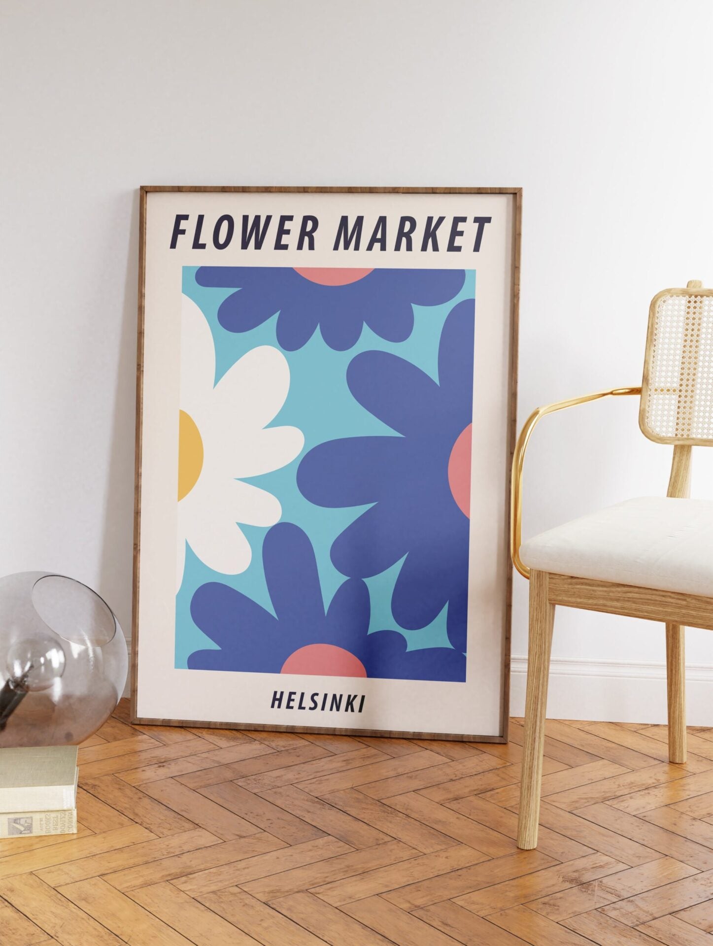 Helsinki Flower Market Poster, Finland Floral Print