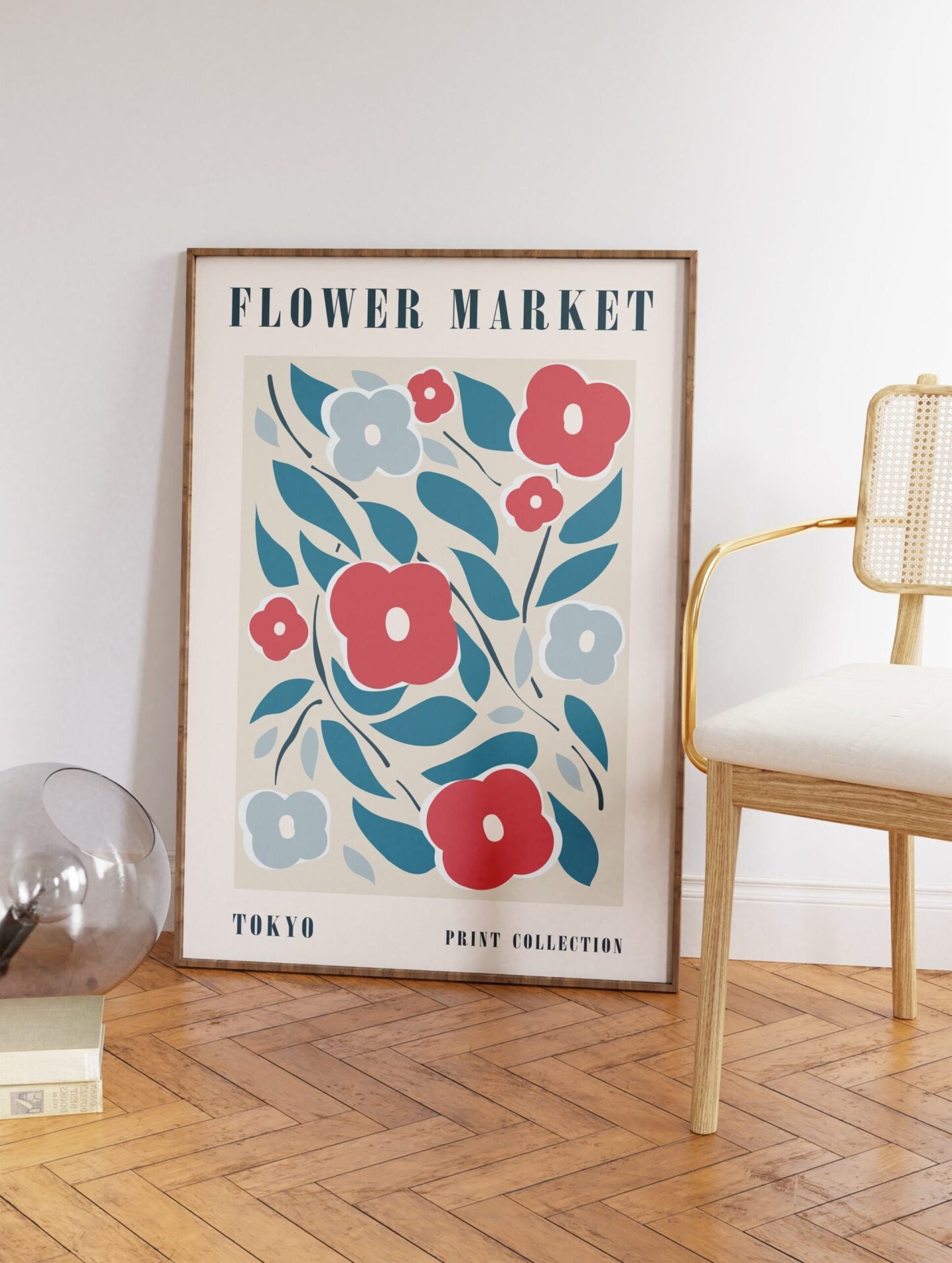 Flower Market Tokyo Poster, Japanese Floral Print