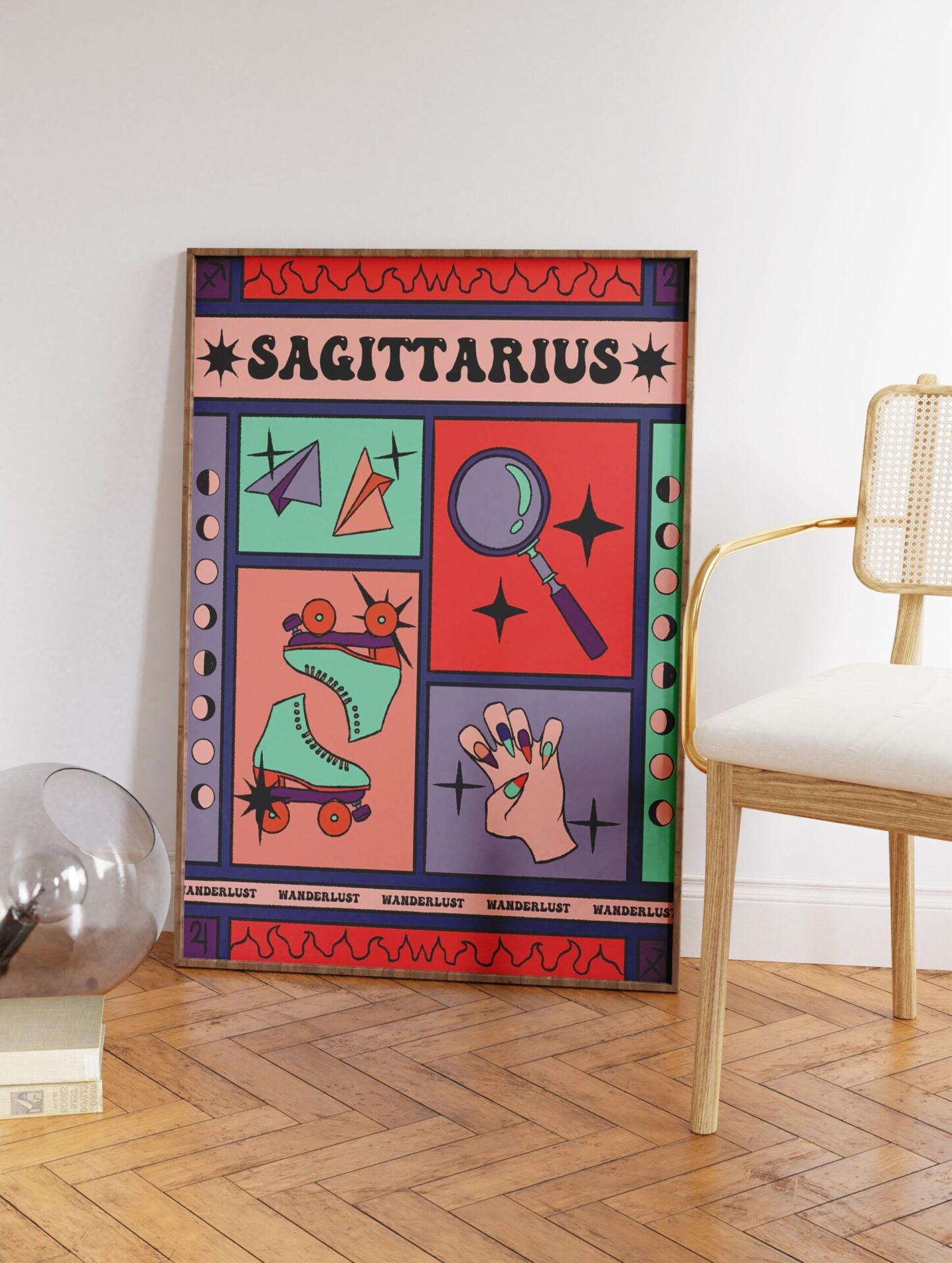 Sagittarius Zodiac Poster, Sagittarius Zodiac Star Sign Print