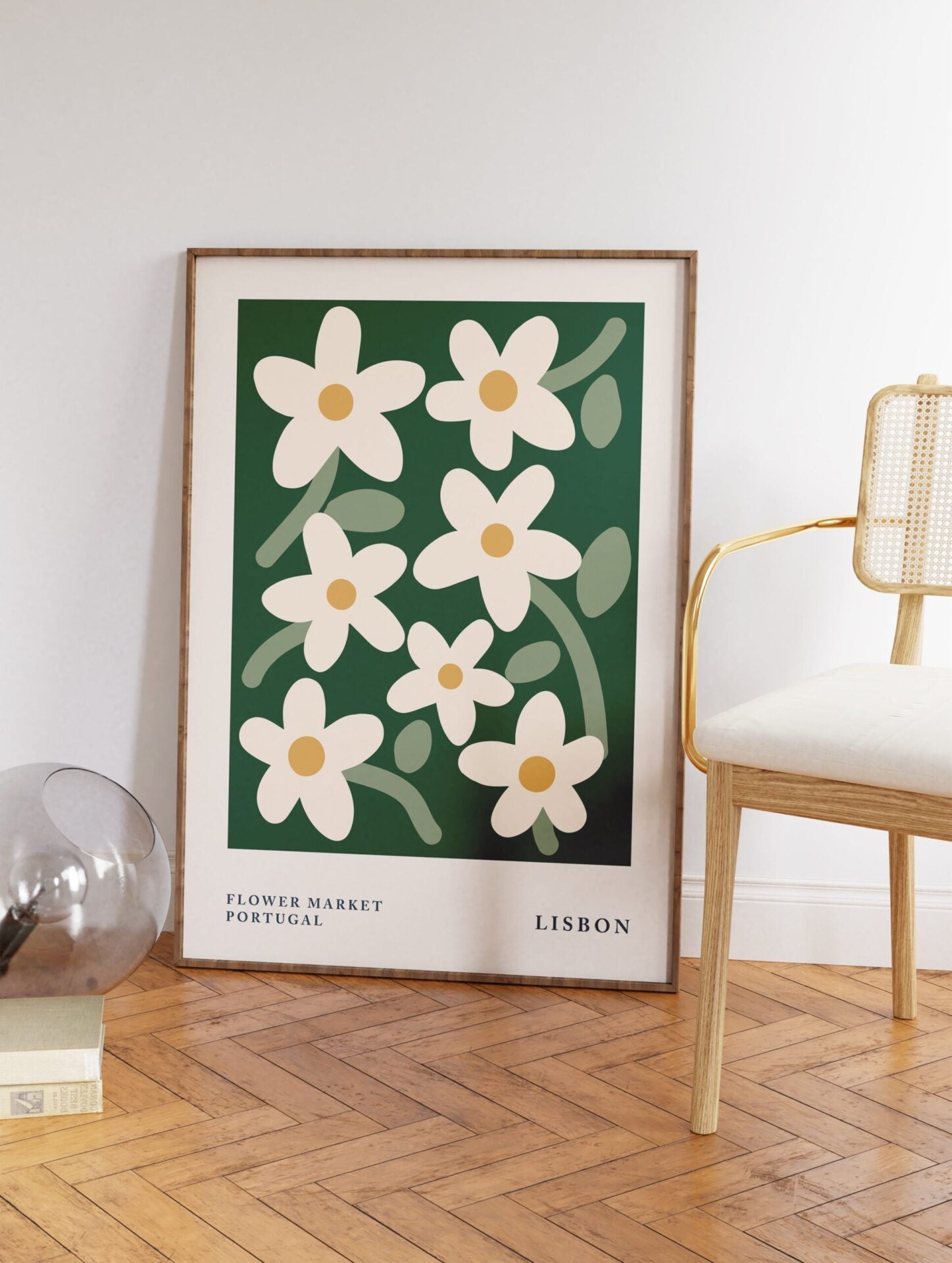 Flower Market Portugal Poster, Portuguese Floral Print