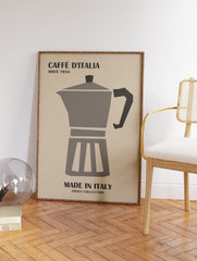 Coffee Art Poster, Vintage Italian Coffee Print