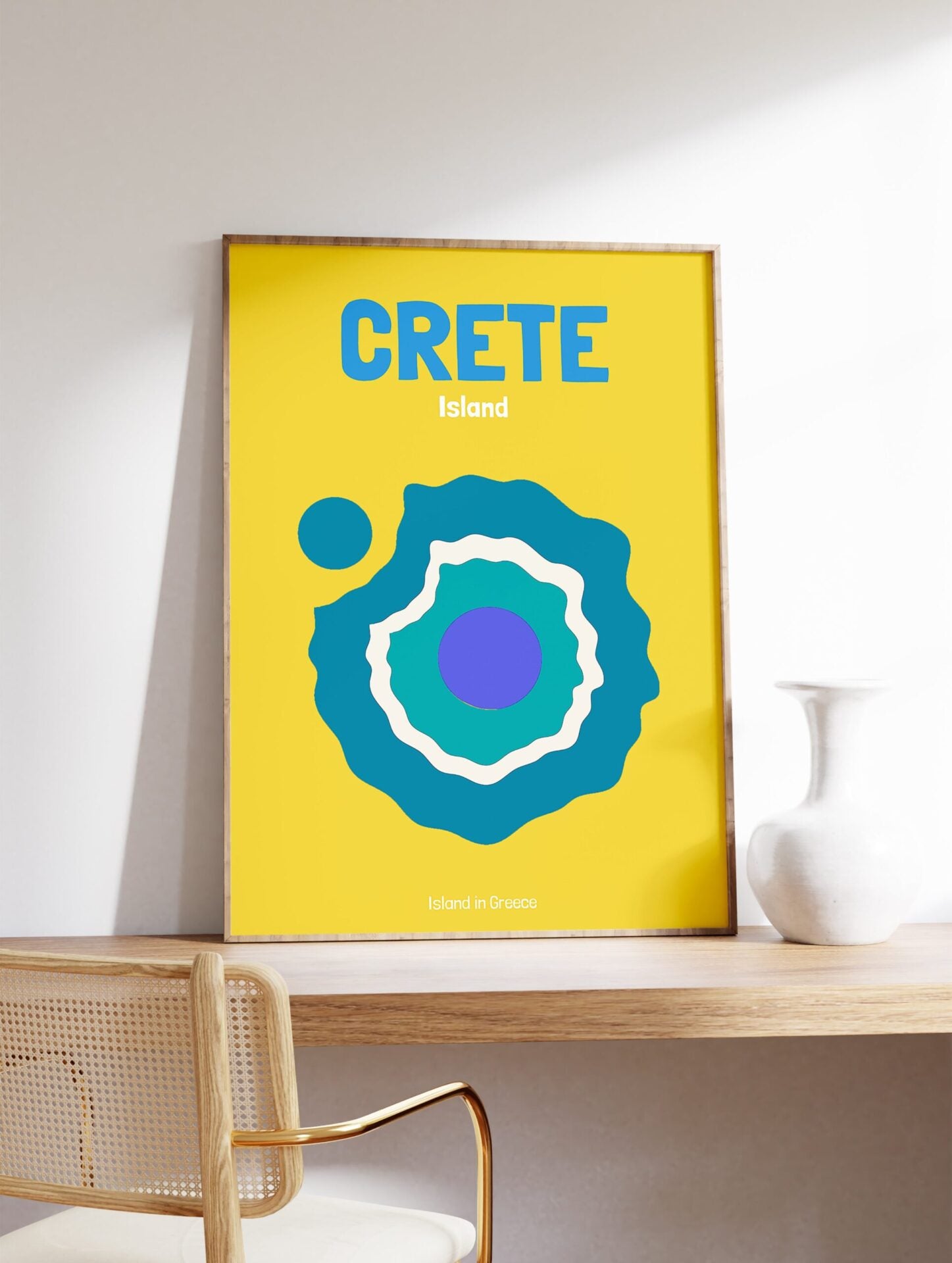 Crete Island Poster, Greece Travel Print