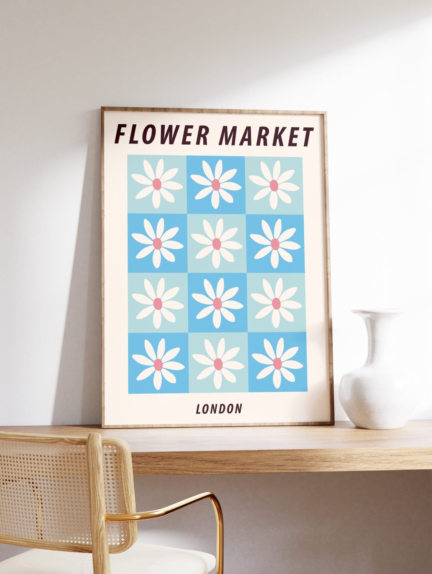 Flower Market London Poster, Flower Market Print