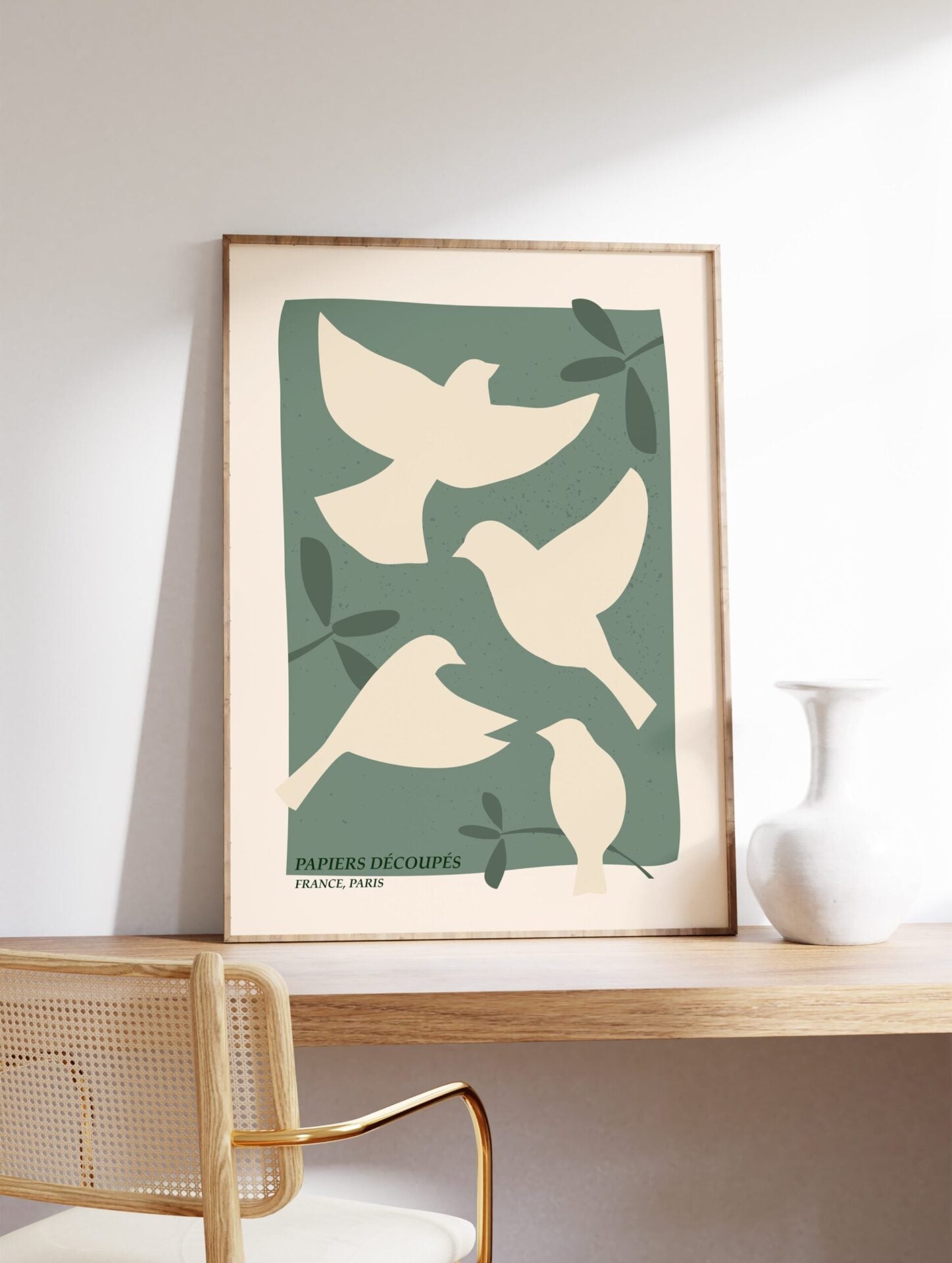 Doves Poster, White Doves Print