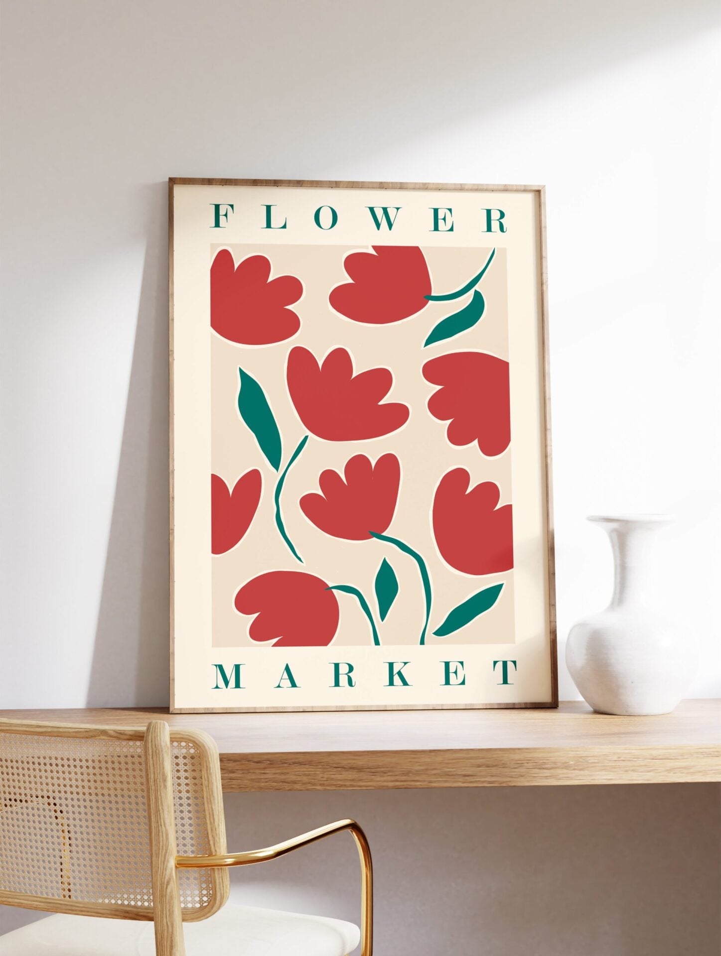 Flower Market Tulip Poster, Tulip Print