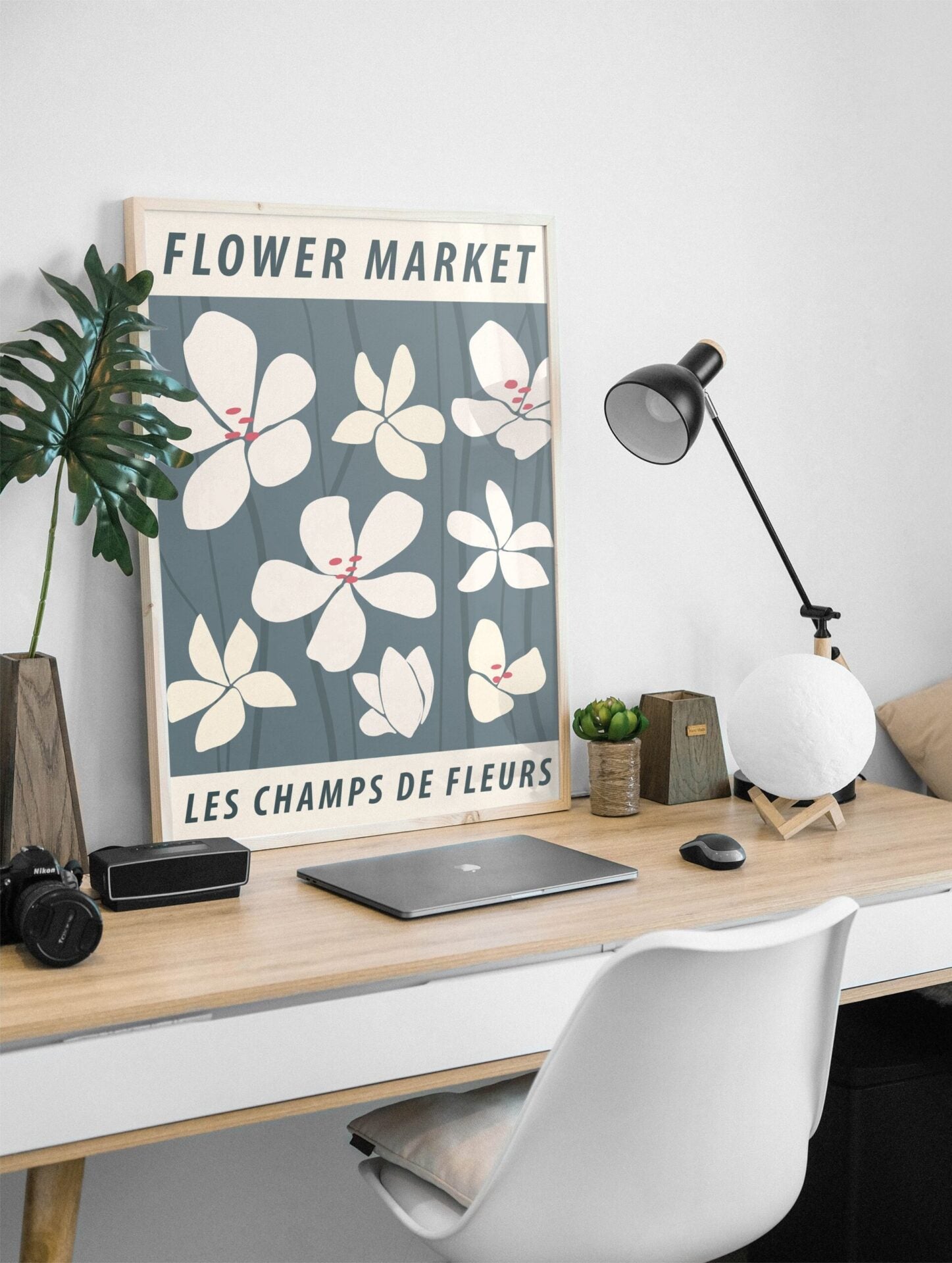 French Flower Market Poster, Parisian Floral Print