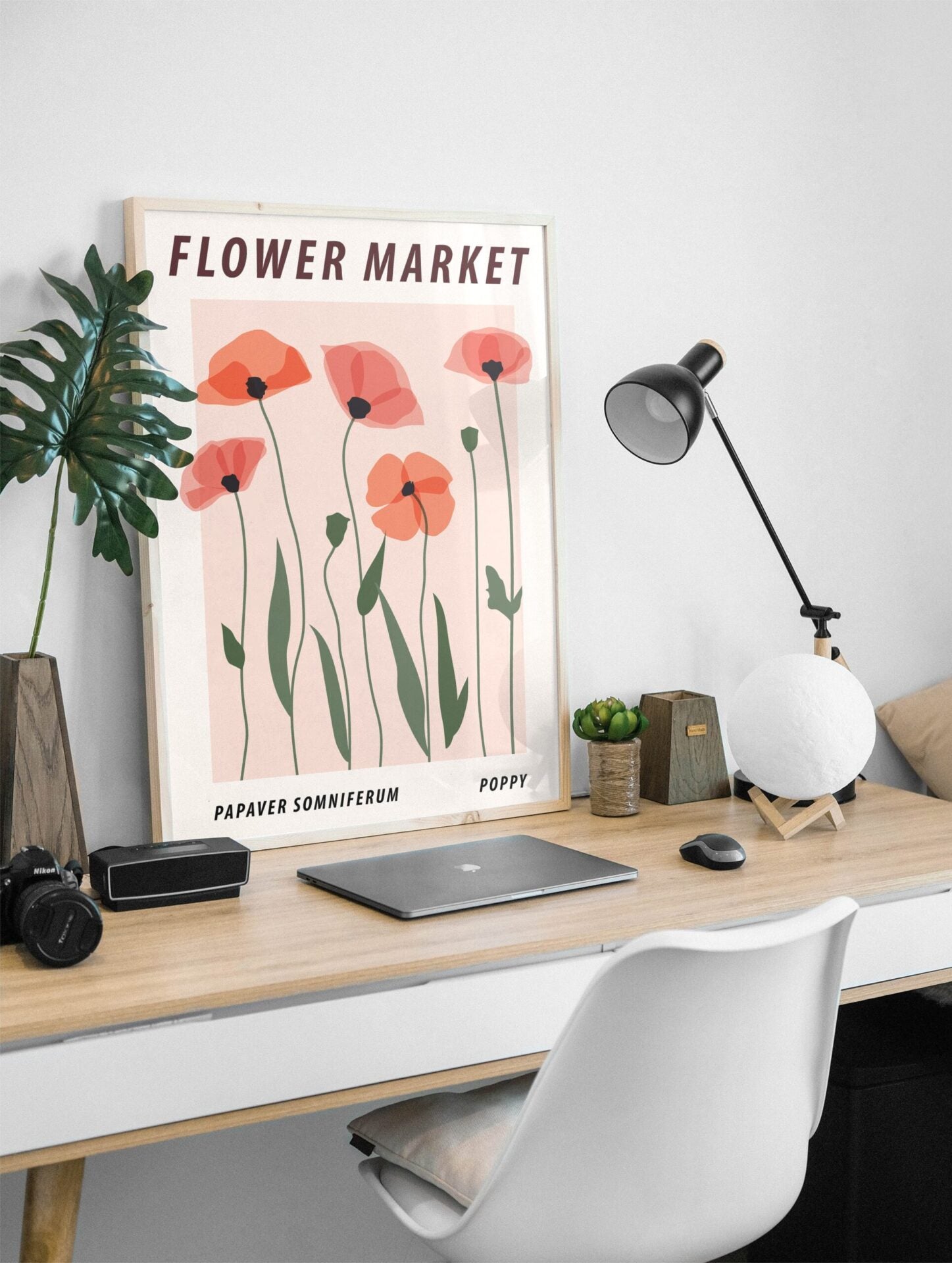 Flower Market Poster, Poppy Print