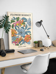 Flower Market France Poster, France Floral Print