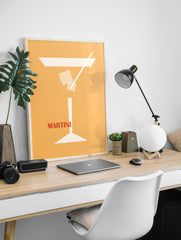 Martini Cocktail Poster, Cocktail Print