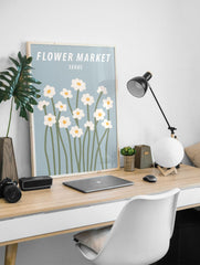 Flower Market Seoul Poster, Korean Floral Print