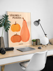 Pumpkin Poster, Vegetable Print