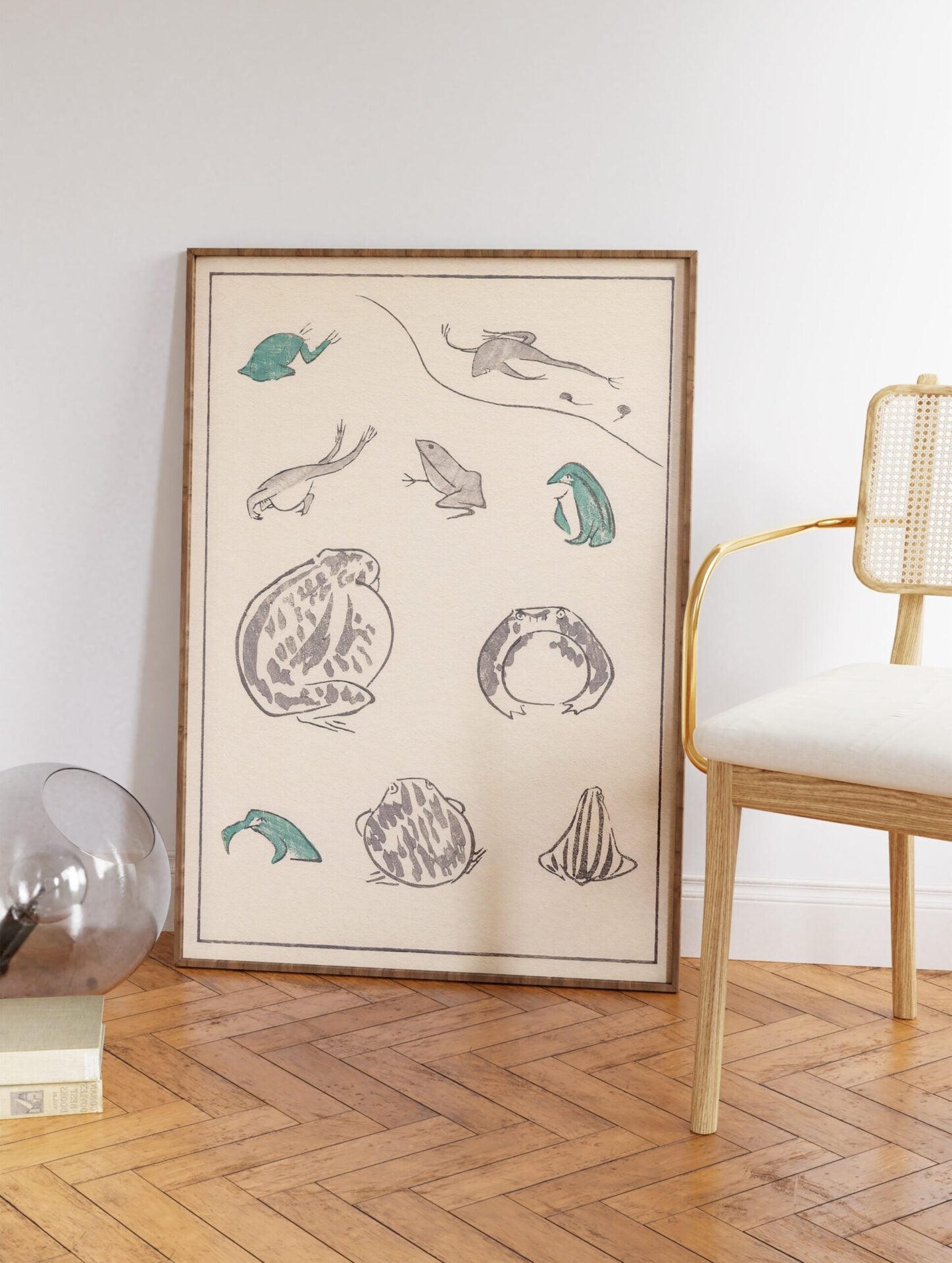 Japanese Frog Poster,  Japanese Frog Varieties Print