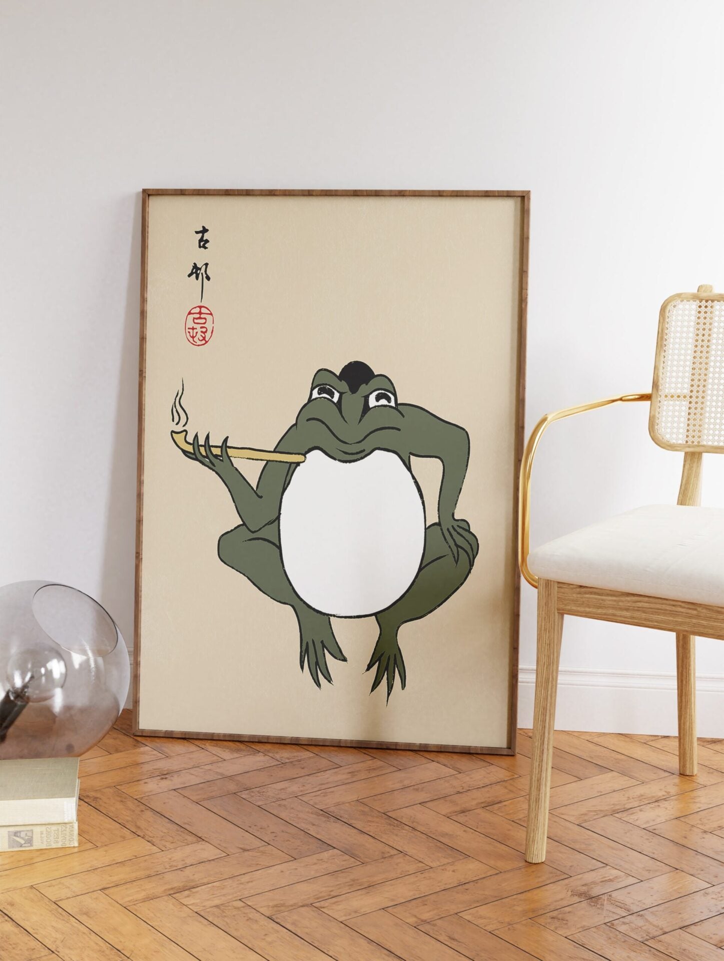 Matsumoto Hoji Frog Poster, Japanese Frog Print