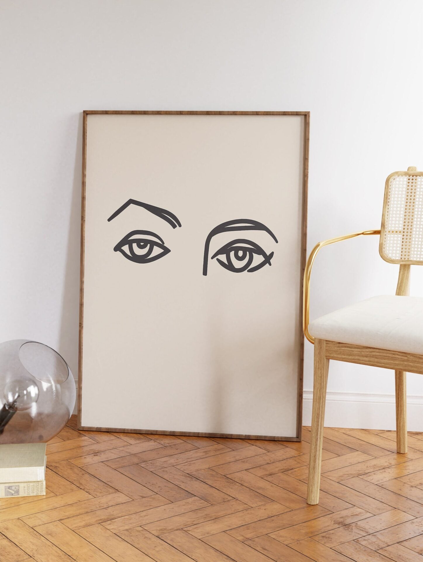 Minimalist Eyes Poster, Minimalist Line Art Print