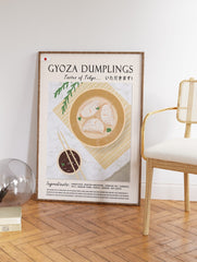 Japanese Dumplings Poster, Japanese Food Print