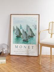 Fishing Boats, Calm Sea Poster by Claude Monet, Claude Monet Print