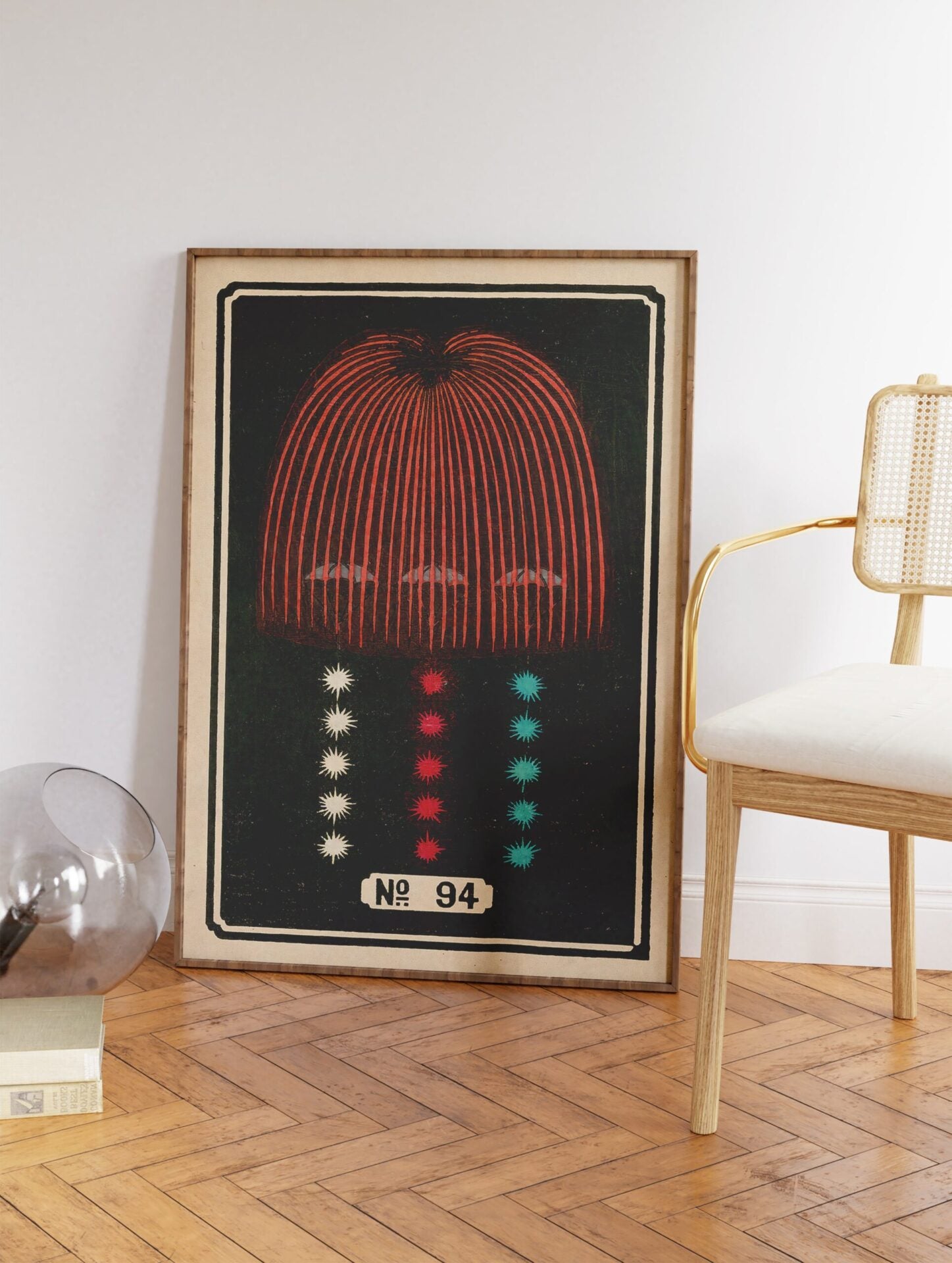 Japanese Firework Poster, Japanese Lantern Print