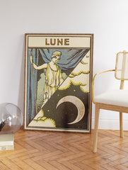 Lune Moon Poster, Tarot Print