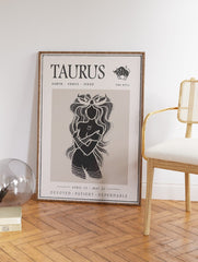 Zodiac Star Sign Poster, Taurus Zodiac Print