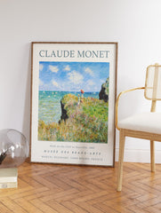 Walk on the Cliff at Pourville Poster by Claude Monet, Claude Monet Print