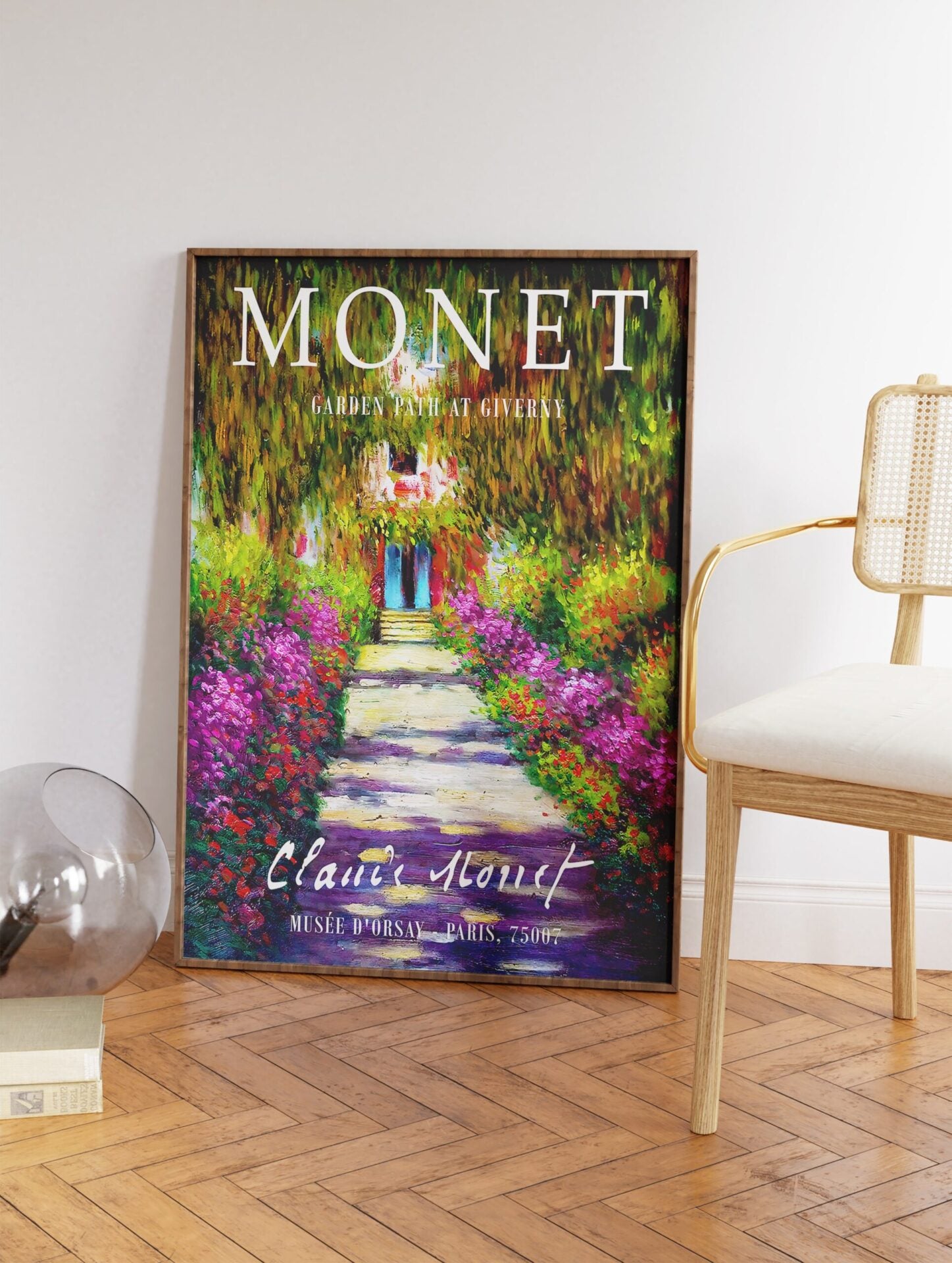 Garden's Path at Giverny by Claude Monet Poster, Claude Monet Print