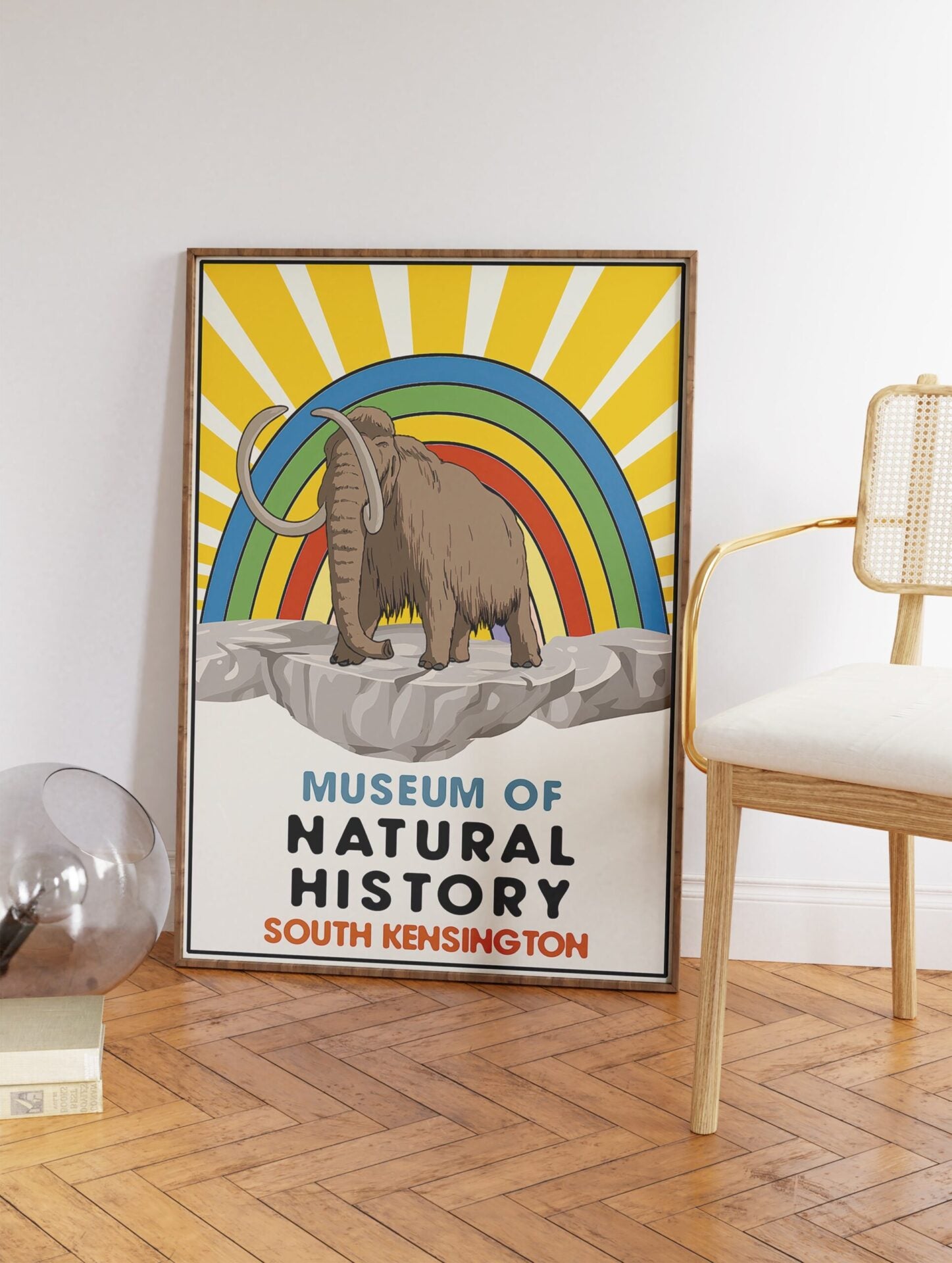 Museum of Natural History Mammoth Poster, Animal Print