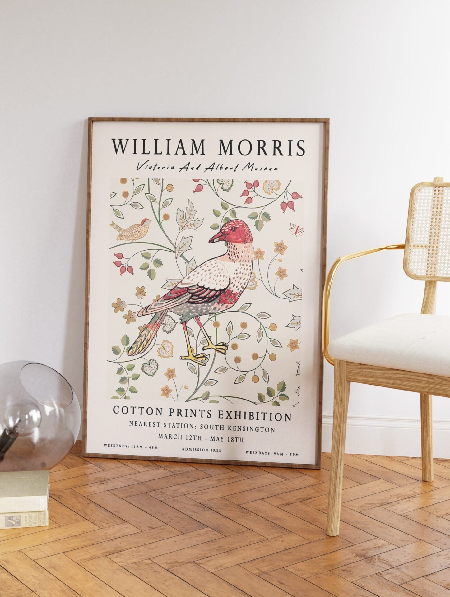 Floral Bird Poster by William Morris, William Morris Print