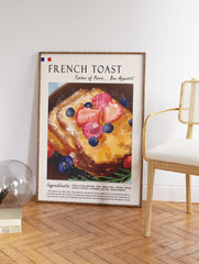 French Toast Food Poster, French Food Print