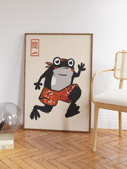 Japanese Frog Poster, Matsumoto Hoji Japanese Frog Print