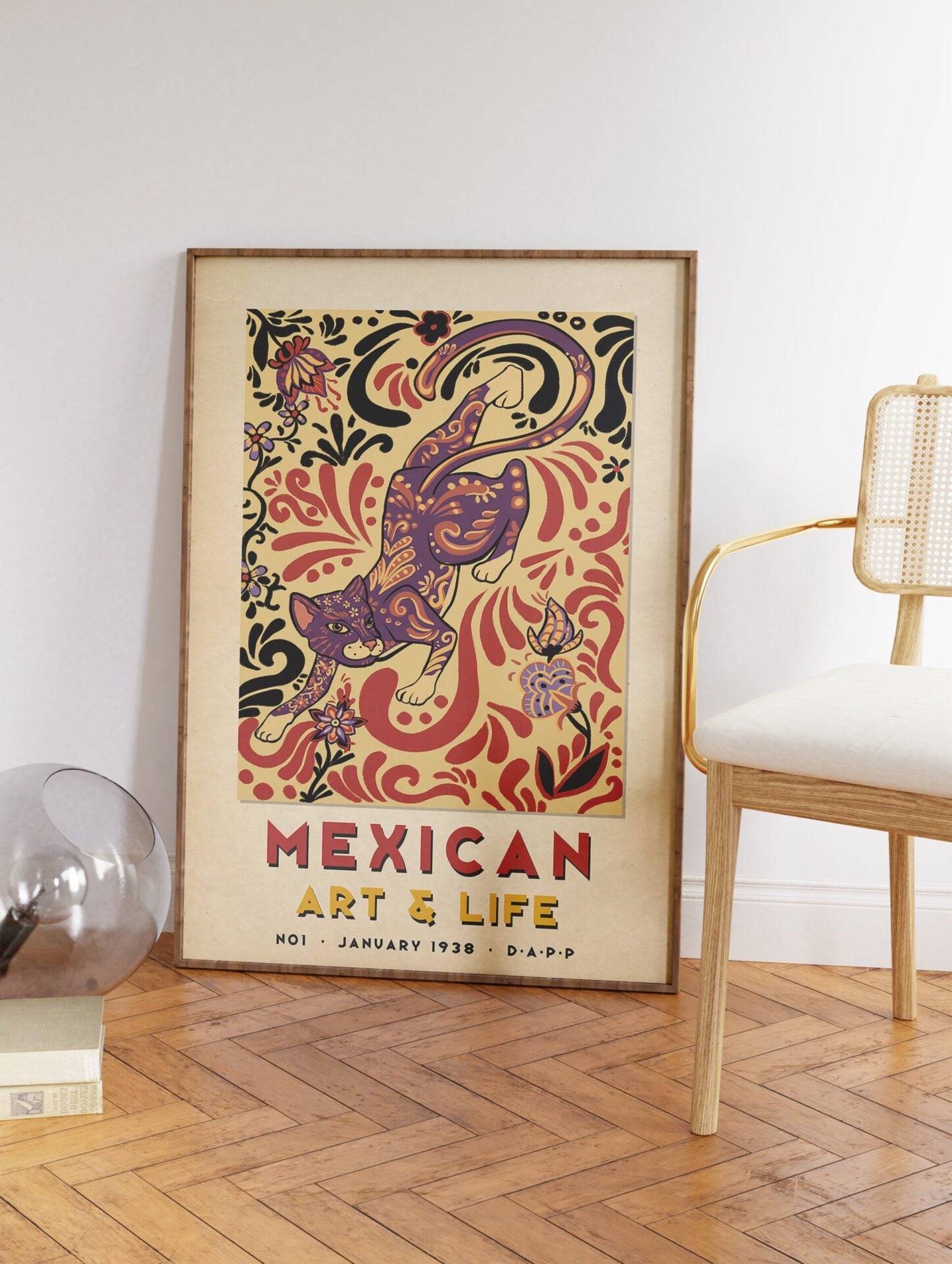 Mexican Cat Poster, Mexican Print