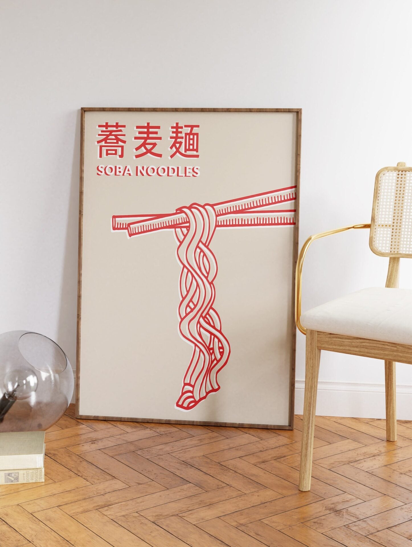 Japanese Noodles Poster, Japanese Food Print