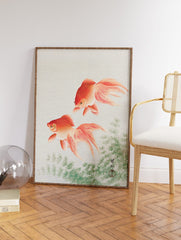 Japanese Fish Poster, Japanese Goldfish Print