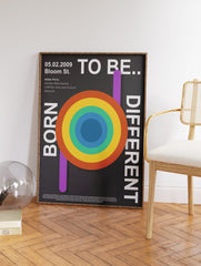 To Be Born Different Typography Poster, Typography Print