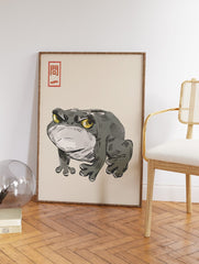 Matsumoto Hoji Frog Poster, Japanese Frog Print