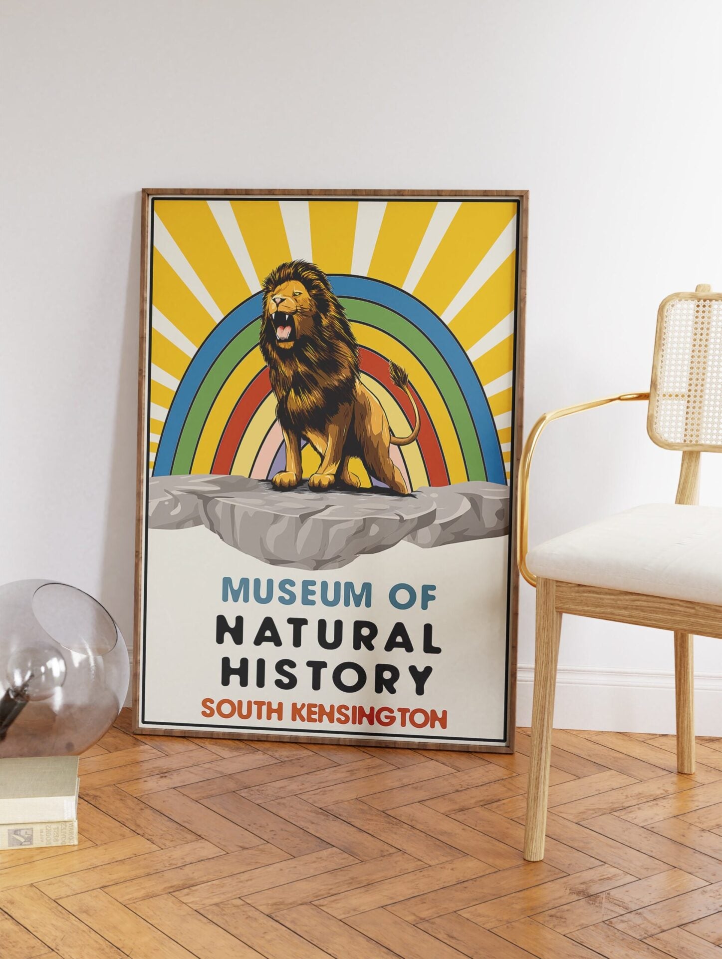 Museum of Natural History Lion Poster, Animal Print