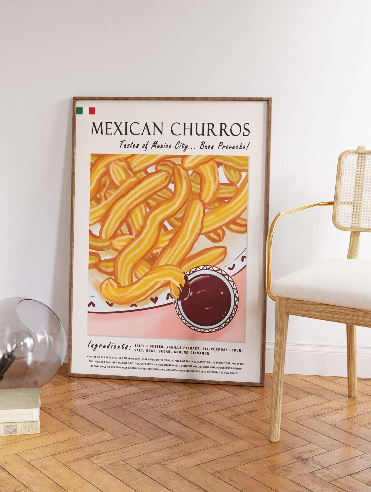 Mexican Churros Poster, Mexican Food Print