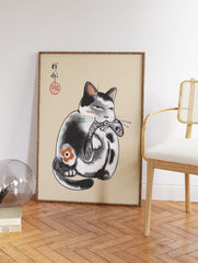 Japanese Cat Poster, Japanese Cat Print