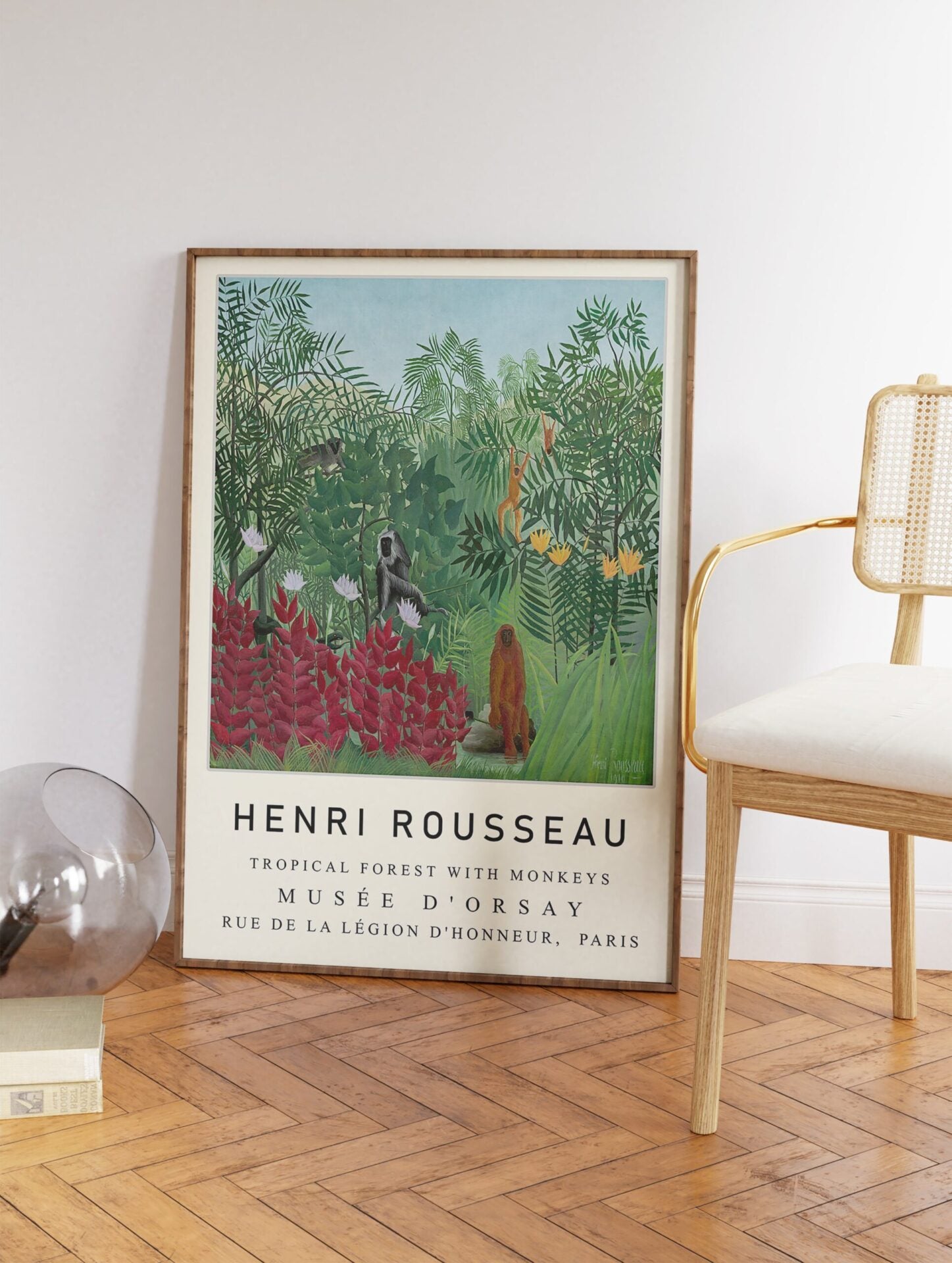 Tropical Forest With Monkeys Poster by Henri Rousseau, Henri Rousseau Print