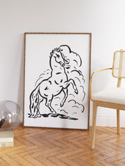 Horse Line Art Poster, Horse Print