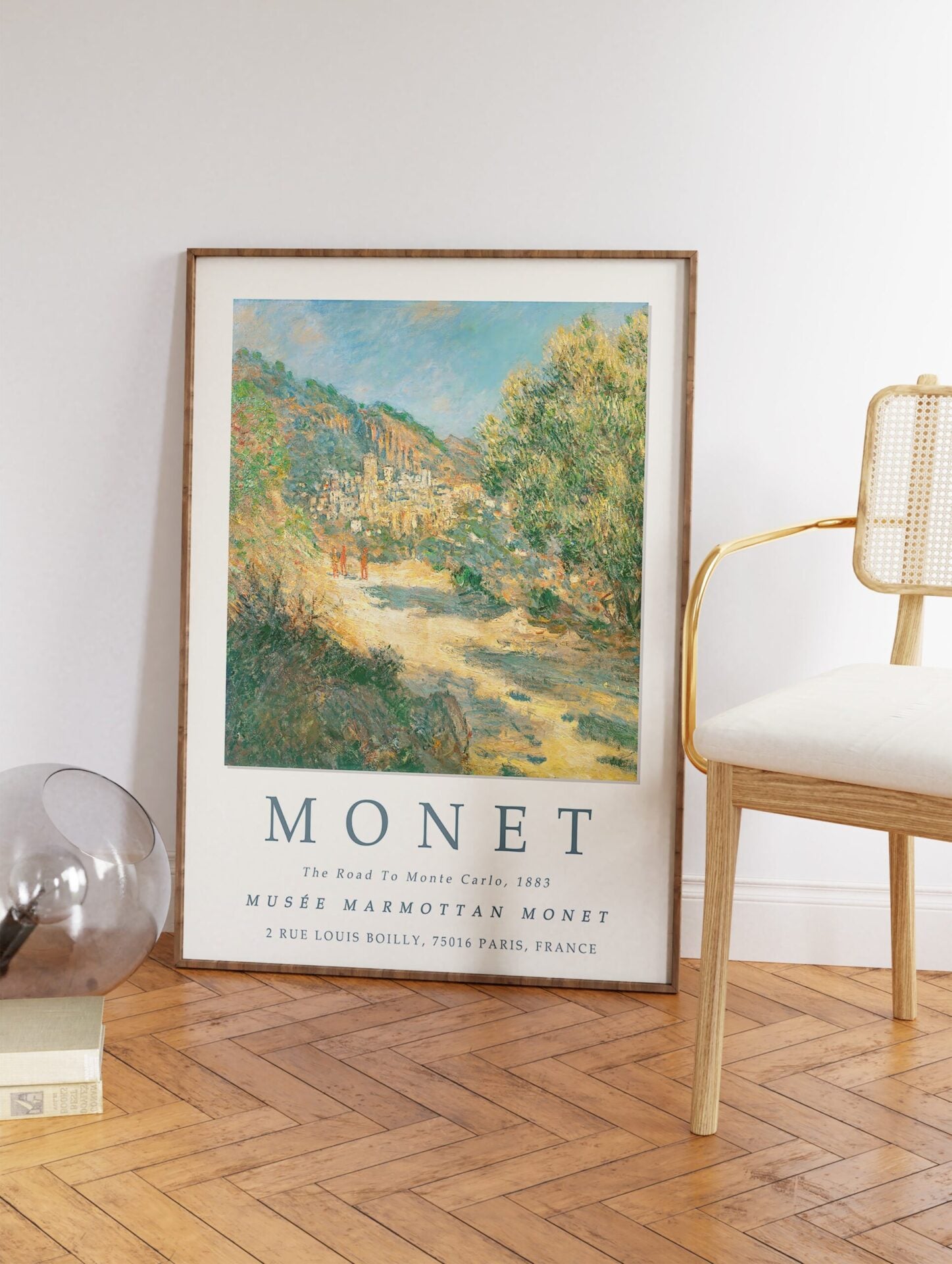 Poster of The Road to Monte Carlo by Claude Monet, Claude Monet Print