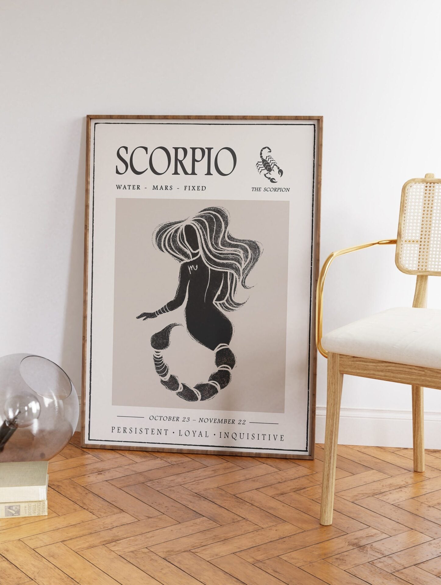 Scorpio Zodiac Star Sign Poster, Scorpio Star Sign Print