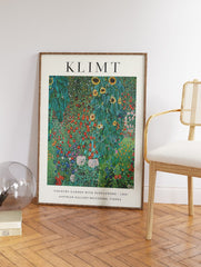 Farm Garden With Sunflowers Poster by Gustav Klimt, Gustav Klimt Print